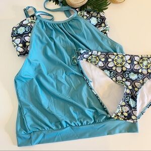 Bikini top sewn inside adjustable strap tank!